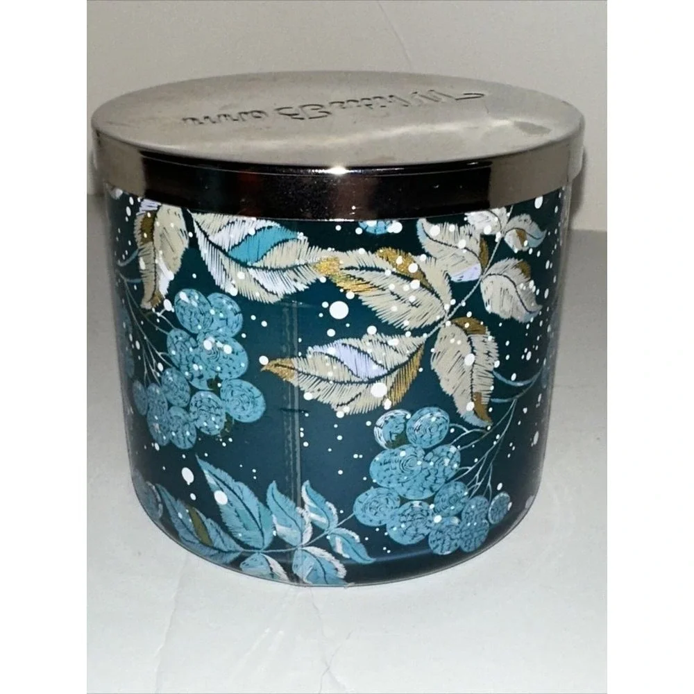 White Barn Cocoa-Roasted Chestnuts 3-Wick Scented Candle 14.5oz Lot of 2 Teal